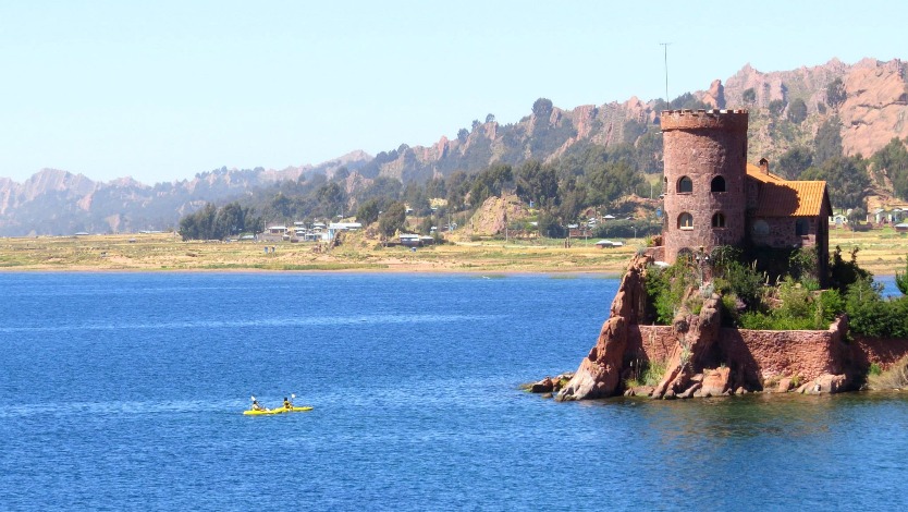Kayaking on the highest lake in the world