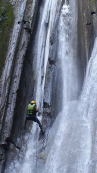 Rappelling in Rio Abiseo National Park and Waterfall
