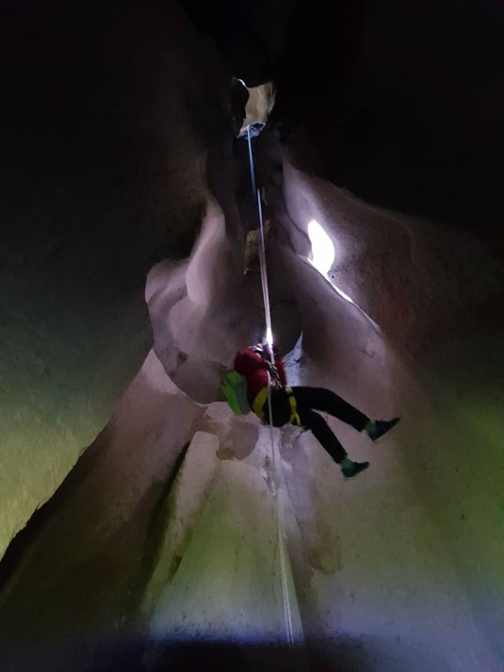 Underground Hiking, Climbing, and Rappelling