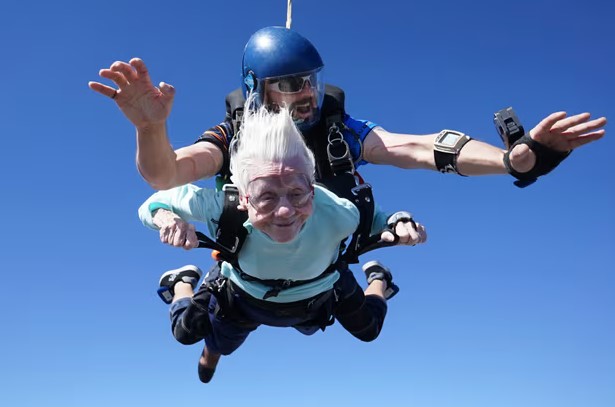 Meet this woman who went skydiving at 104 years old!