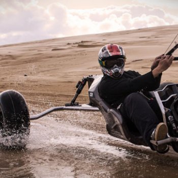 Kite Buggy: Full speed ahead on wheels.