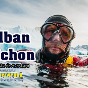 Alban Michon: Diving under the polar ice.