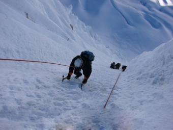 Climbing in Nevado Alpamayo