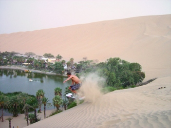 Sandboarding in Huacachina