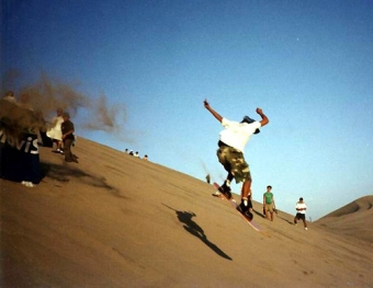 Sandboarding in Cerro Blanco Dunes