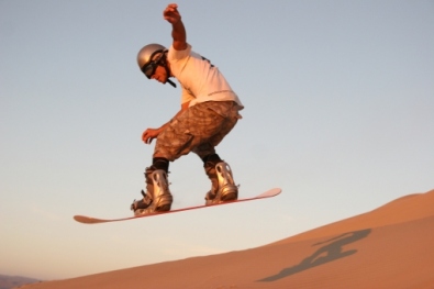 Sandboarding in Conache Dunes