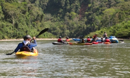 Rafting on the Madre de Dios River