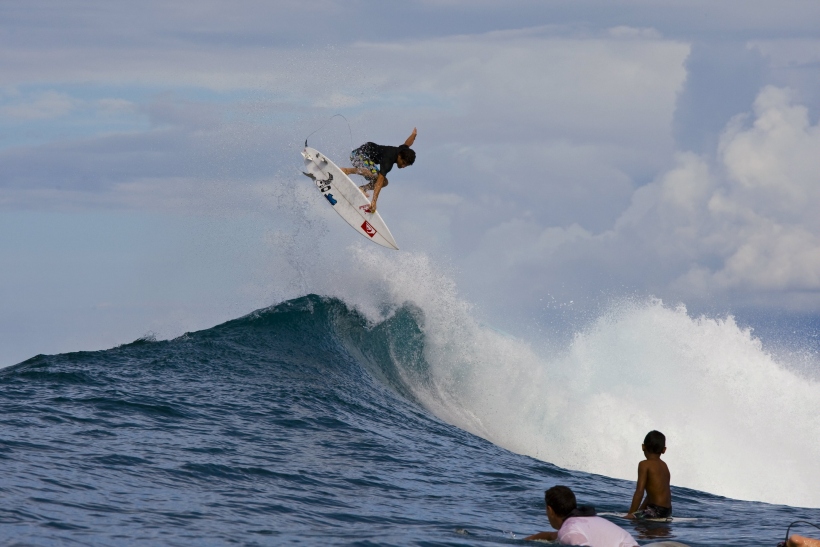Surfing at Chilca Beach