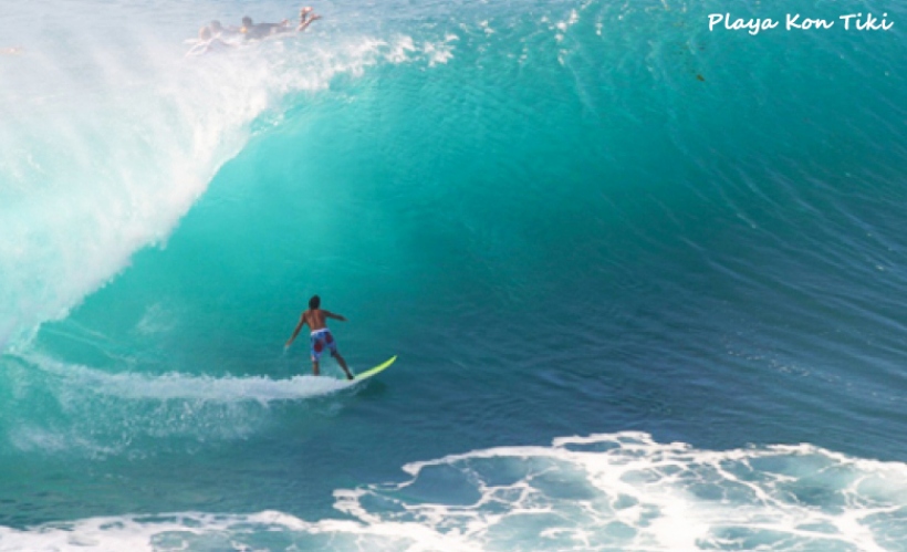 Surfing at Kon Tiki Beach