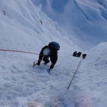Climbing in Nevado Alpamayo