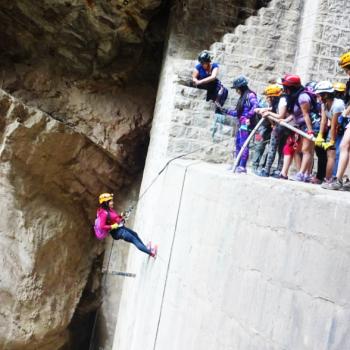 Rappelling in Autisha Canyon